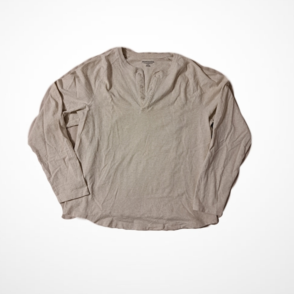 Mens Henley Shirt L